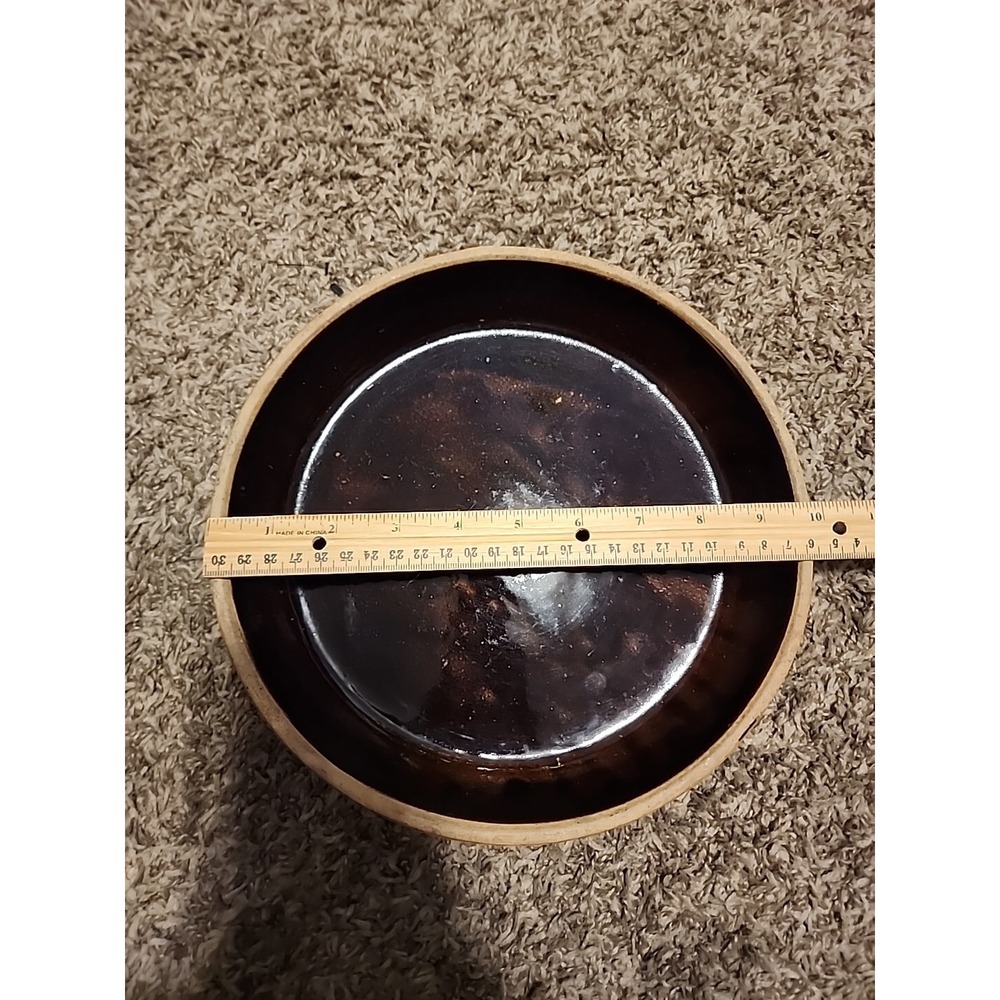 Vintage Cookin Ware Health Cook Rite Economy Brown Pie Plate‎ 10"